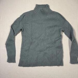 JENNI KAYNE Blue Alpaca Wool Blend MockNeck Sweater Women’s Size XXS Oversized